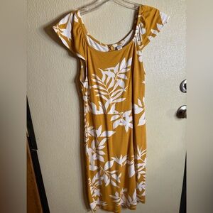 Old Navy Yellow Cap Sleeve Dress